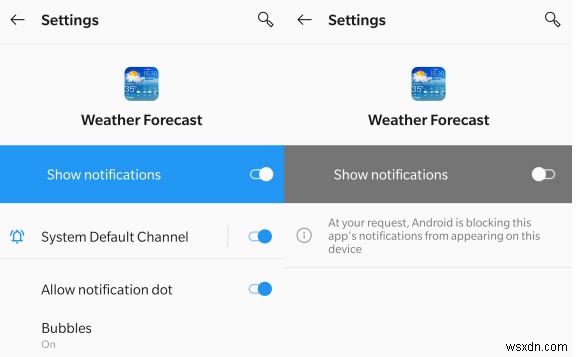 Android スマートフォンで天気予報と通知をオフにする方法