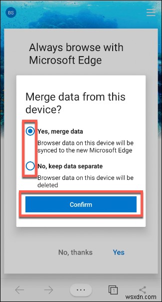 Android に Microsoft Edge をインストールして使用する方法