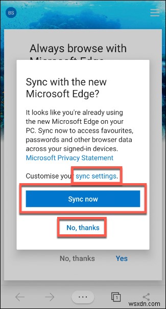 Android に Microsoft Edge をインストールして使用する方法
