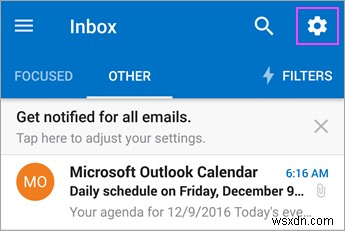 Outlook for Android アプリでメールを設定する方法
