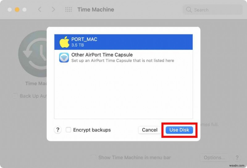 Time Machine で Mac をバックアップする方法