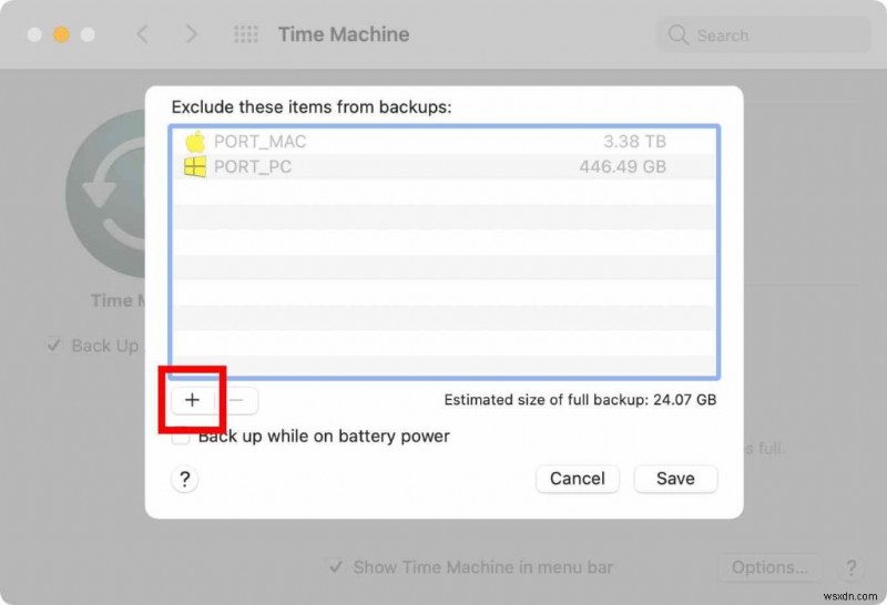 Time Machine で Mac をバックアップする方法
