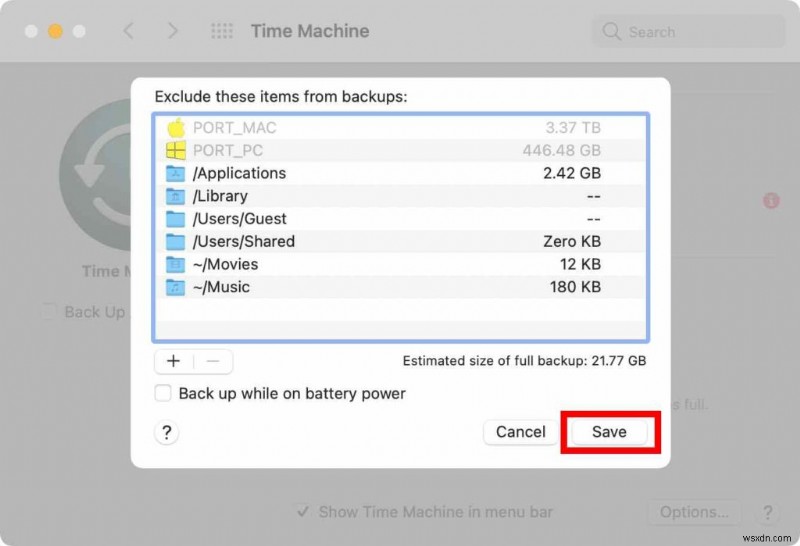 Time Machine で Mac をバックアップする方法