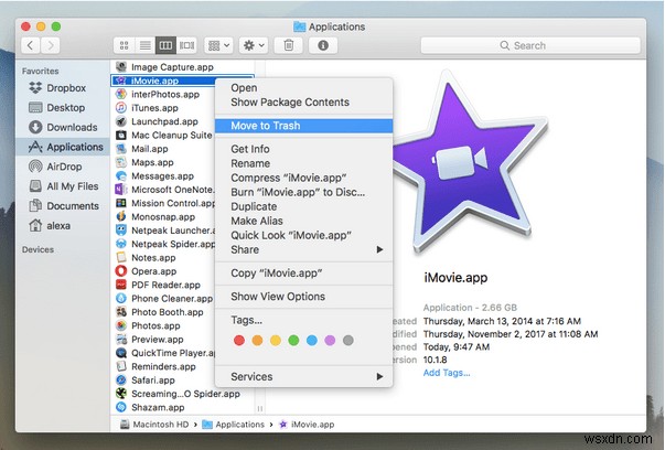 Mac で iMovie を正しくアンインストールする方法