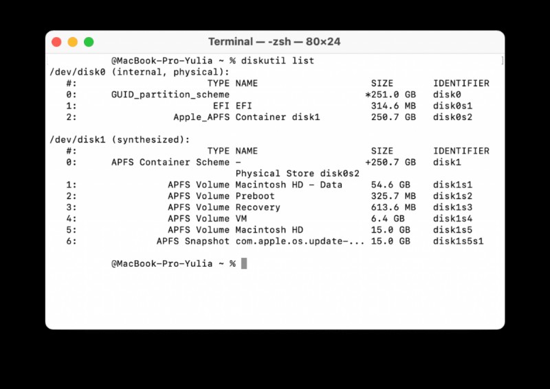 Mac でコンテナ内の他のボリュームを削除する方法