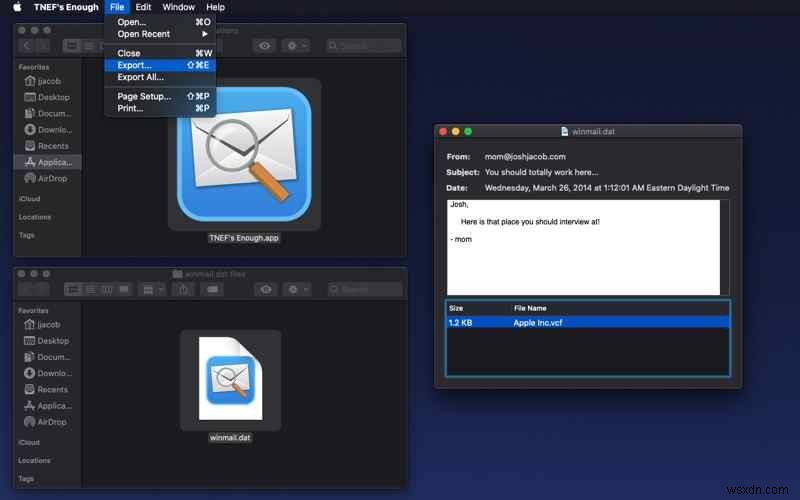 Mac で Winmail.dat ファイルを開く方法