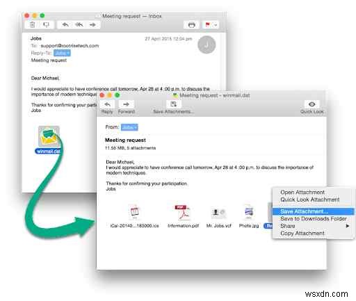 Mac で Winmail.dat ファイルを開く方法