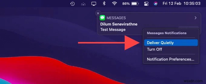 Mac でメッセージをミュートする方法