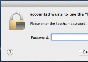 Macで「Accountsdがログインキーチェーンの使用を求めています」アラートが出続けるときの対処法