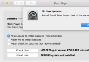 Mac で Flash アップデートを実行する方法