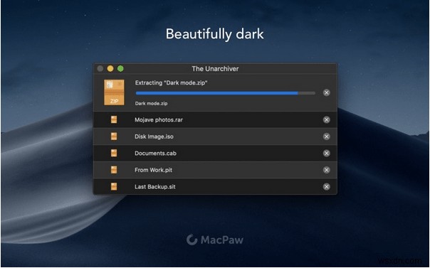 Mac コンピュータで RAR ファイルを開く方法