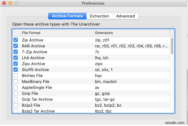 Mac コンピュータで RAR ファイルを開く方法
