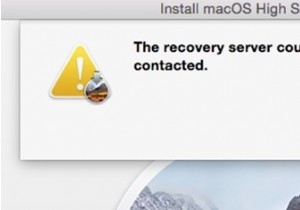 macOS の「リカバリ サーバーに接続できませんでした」エラーを修正する方法