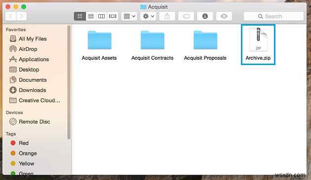 Mac でファイルを圧縮する方法