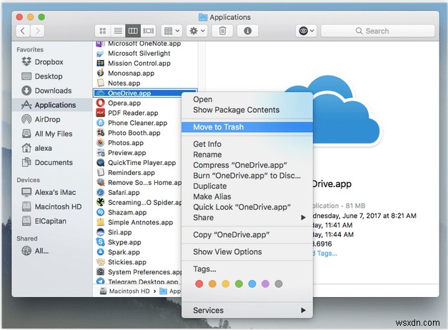 Mac で OneDrive をアンインストールする方法 