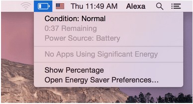 MacBook でバッテリーの状態を確認する方法
