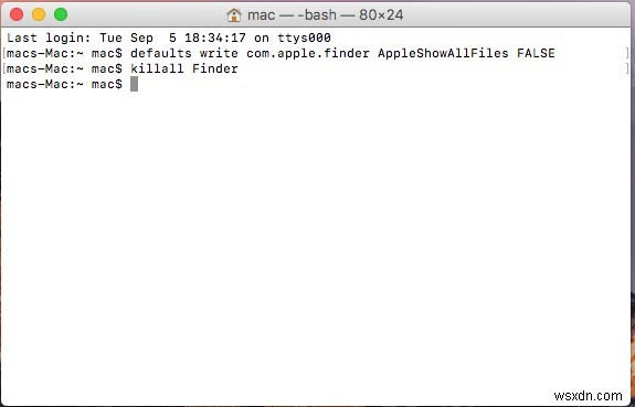 ターミナルを使用して Mac の隠しファイルとフォルダを表示する方法