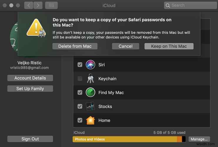 Mac で iCloud キーチェーン パスワードを表示する方法