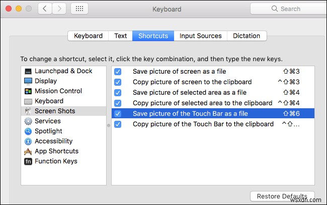 Macbook Pro Touch Bar でスクリーンショットを撮る方法