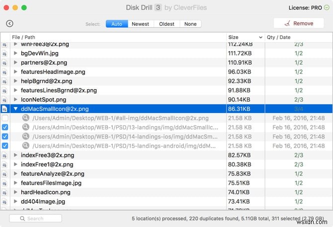 重複ファイルを削除する Mac 用ベスト 10 重複ファイル ファインダー