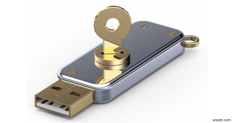 USB ペン ドライブをパスワードで保護する方法