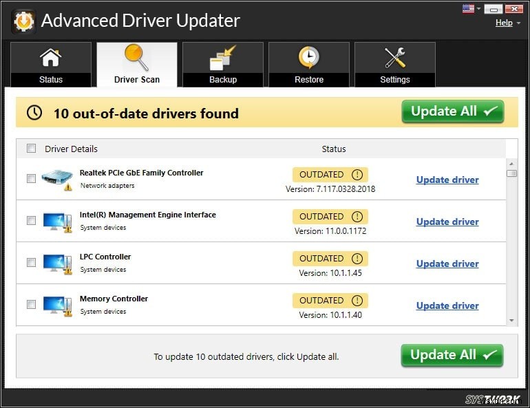 Advanced Driver Updater のレビュー