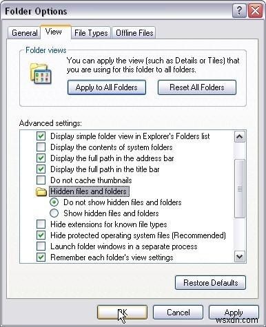サードパーティ ソフトウェアを使用せずに Windows でファイルを表示または非表示にする方法