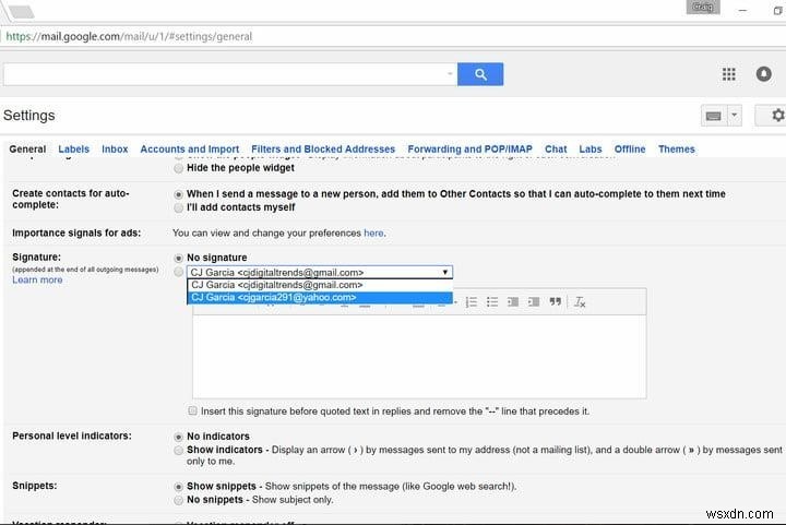 Gmail で署名を追加する方法