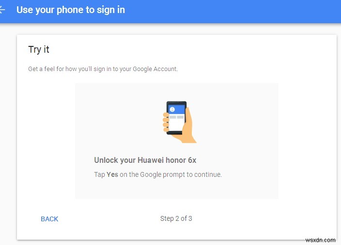 Gmail アカウントでシングル タップ サインインを有効にする
