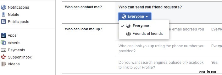 見知らぬ人から Facebook アカウントを隠す方法