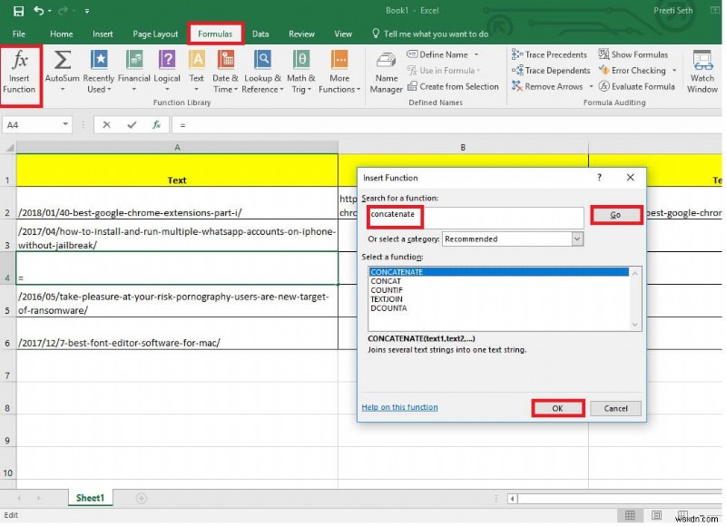 Excel のすべてのセルにプレフィックスを追加する簡単な方法