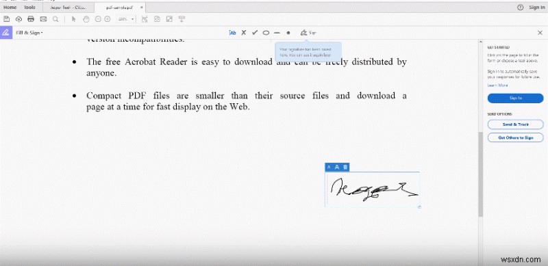 PDF デジタル署名に署名する方法