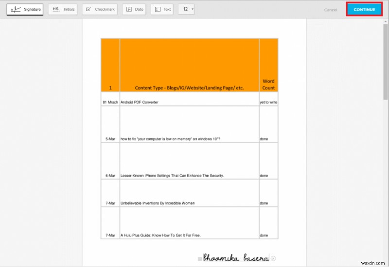 PDF デジタル署名に署名する方法