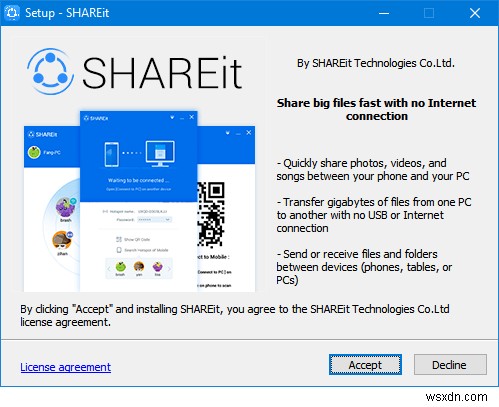 SHAREit を使用してラップトップ間でデータ/ファイルを転送する方法