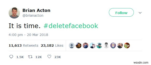 データ マイニングを終わらせる:#deletefacebook