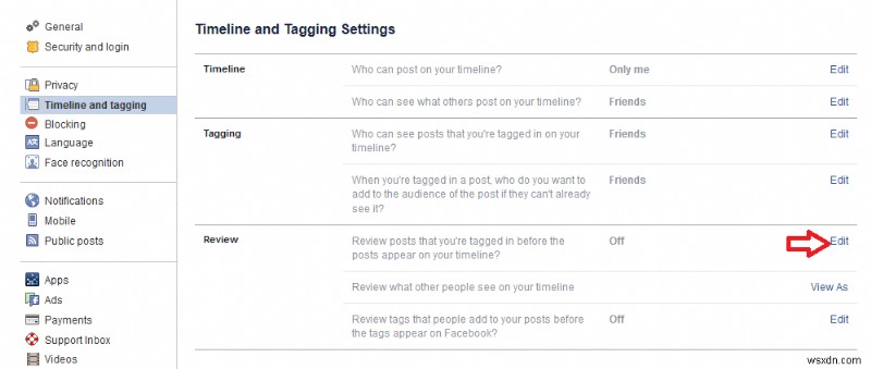 Facebook タイムラインの整理方法