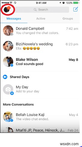 Facebook Messenger の M 提案のオフとオンを切り替える