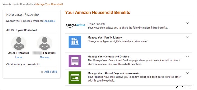 Amazon Household を使用してプライム特典を家族と共有する方法