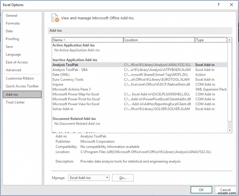 修正方法:Excel 2016 が空白で開く