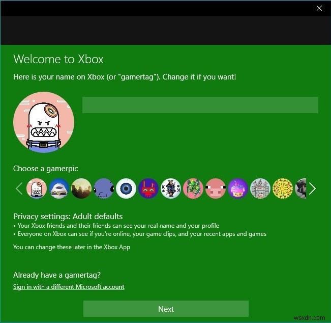 Windows 10 で Xbox Live アカウントを作成する方法