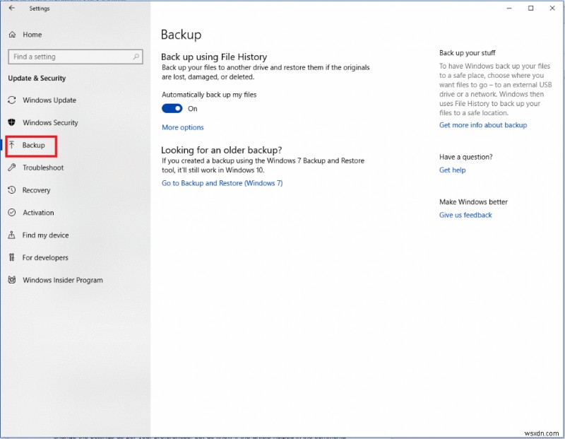 Windows 10 で Windows Update とセキュリティ設定を使用する方法