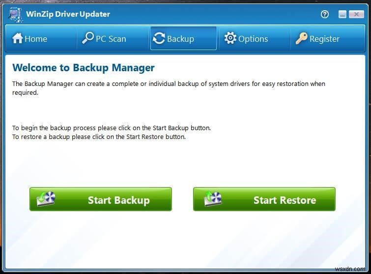 WinZip Driver Updater でシステム ハードウェアに燃料を補給