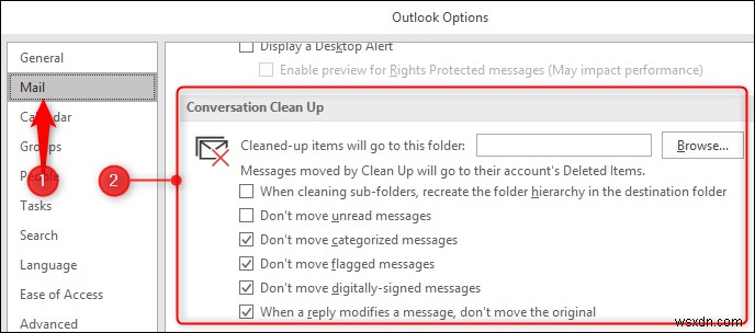 MS Outlook:メールを整理するための会話クリーンアップ ツール
