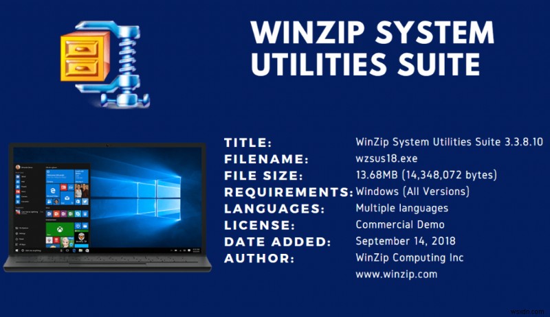 WinZip System Utilities Suite:PC のあらゆるニーズに対応するワンストップ ソリューション