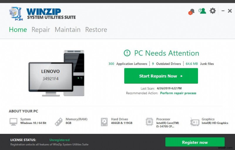 WinZip System Utilities Suite:PC のあらゆるニーズに対応するワンストップ ソリューション