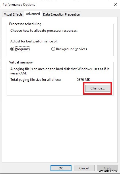 Windows 10 でページファイルを変更/移動または無効にする方法