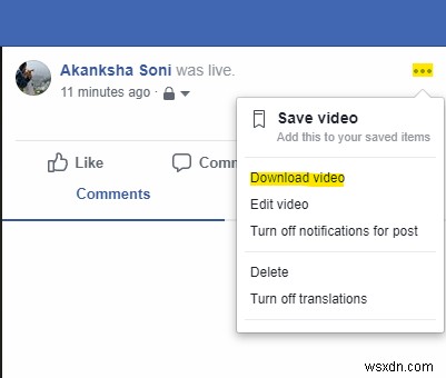 デスクトップまたはモバイルで Facebook ライブ ビデオを保存するにはどうすればよいですか?