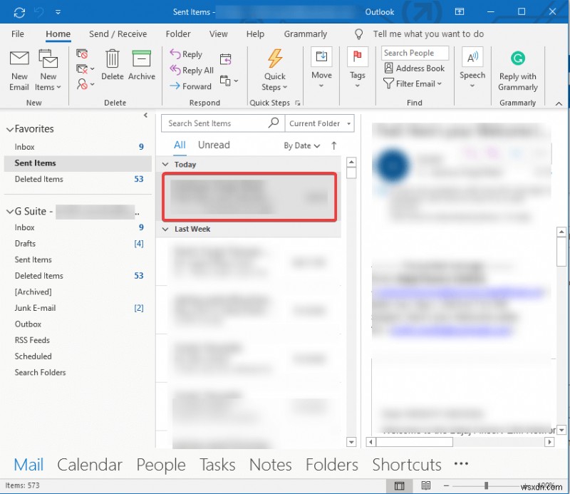 Outlook でメールを思い出す方法