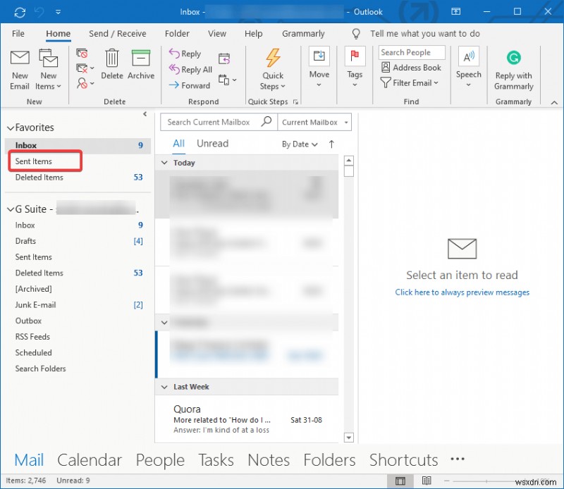 Outlook でメールを思い出す方法