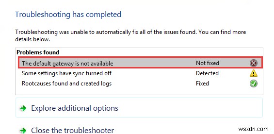 Windows 10 エラー:「デフォルト ゲートウェイが利用できません」が修正されました!